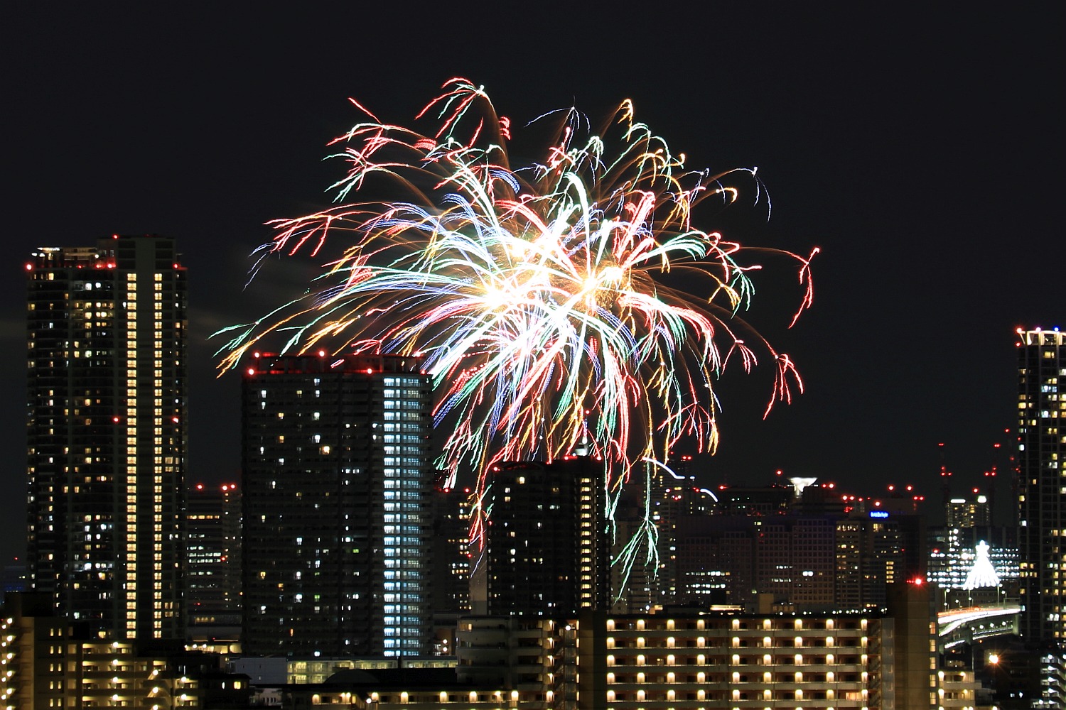 江戸川区のタワマンから見るお台場レインボー花火16 16 12 24 超高層マンション 超高層ビル 江戸川区のタワマンから見るお台場レインボー花火16 16 12 24 超高層マンション 超高層ビル