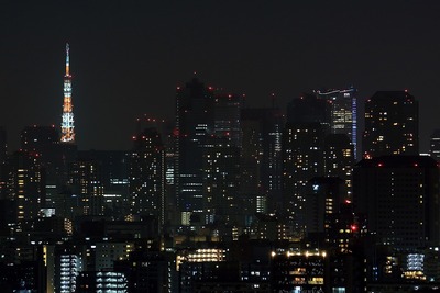 高さ315mの東京タワーの夜景