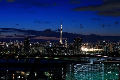 トワイライトタイムの東京スカイツリー
