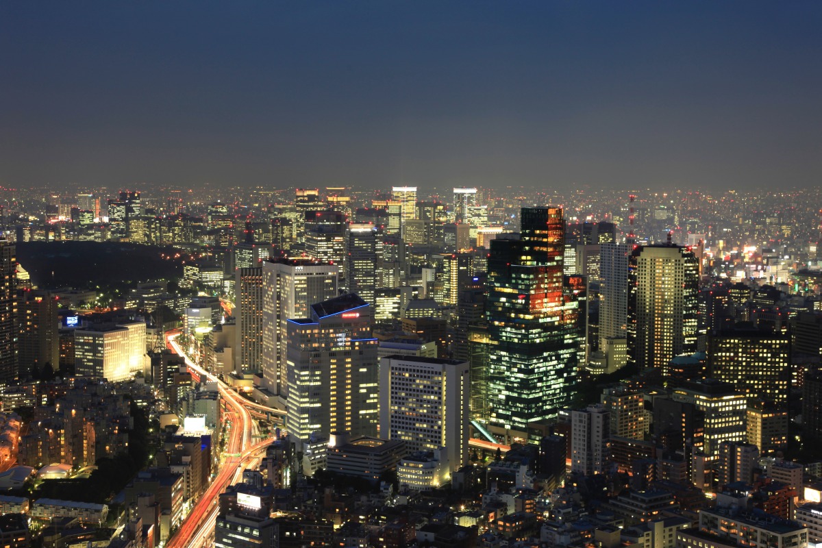 六本木ヒルズから東京夜景 超高層マンション 超高層ビル