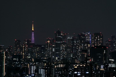 ピンクリボンと東京夜景