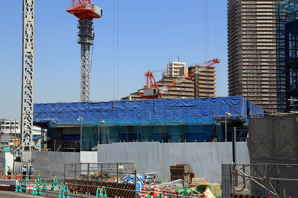 3月に施工ミスが発覚した パークタワー新川崎 の現在の様子 14年8月上旬 超高層マンション 超高層ビル