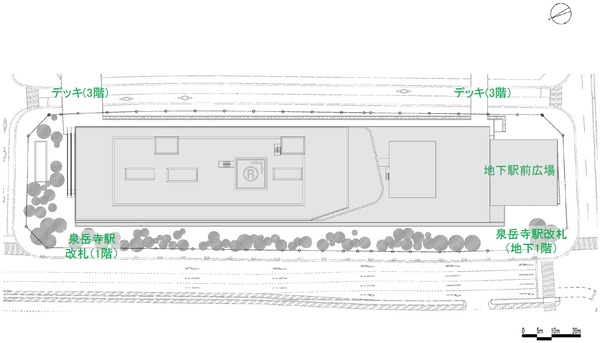 泉岳寺駅地区第二種市街地再開発事業 配置図