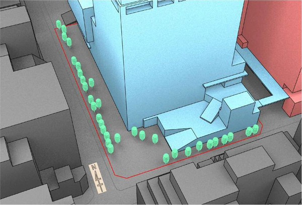 浜松町二丁目地区第一種市街地再開発事業 解析モデル(防風対策)