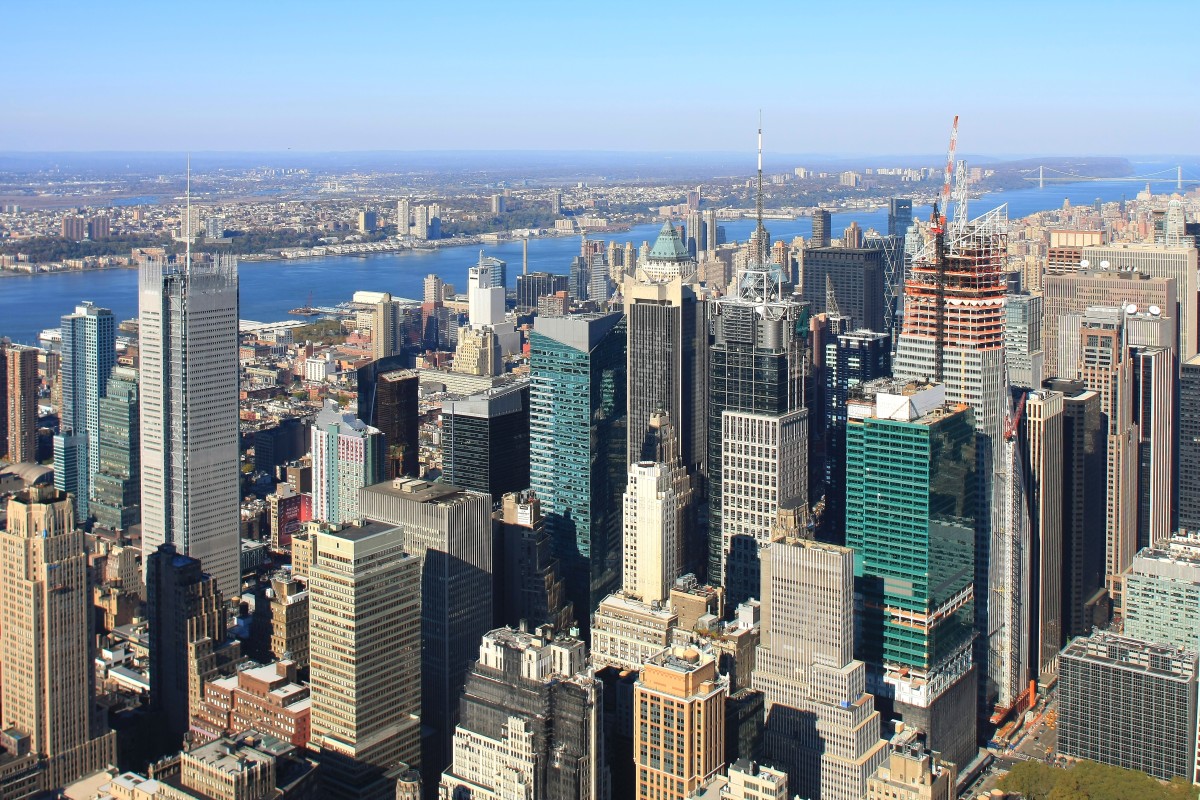 エンパイアステートビルから見るニューヨークの超高層ビル群 超高層マンション 超高層ビル