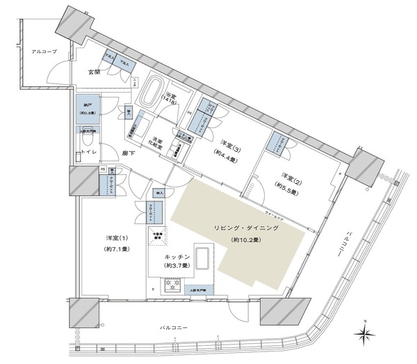 ドレッセタワー南町田グランベリーパーク 75Aタイプ