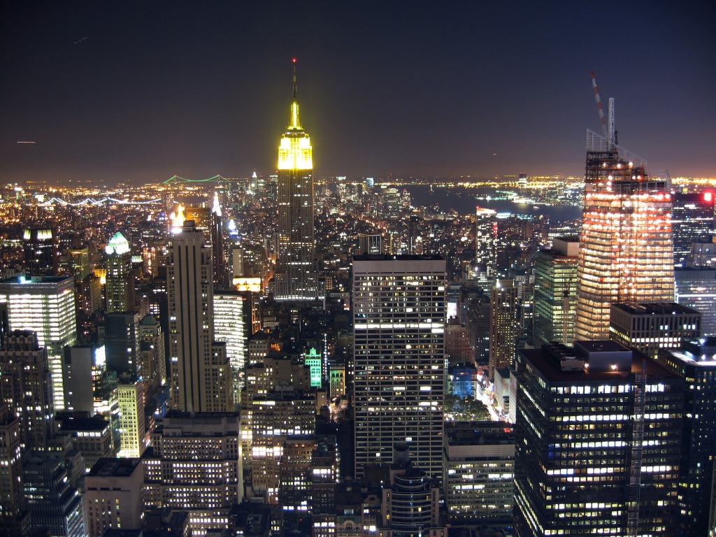 ニューヨークの夜景 超高層マンション 超高層ビル