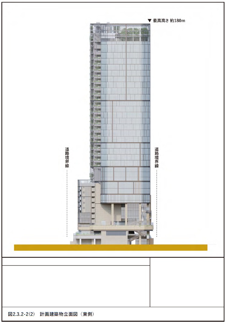 高さ180m「虎ノ門一丁目東地区第一種市街地再開発事業」の環境影響調査