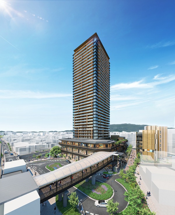 千里丘駅西地区第一種市街地再開発事業 完成イメージ