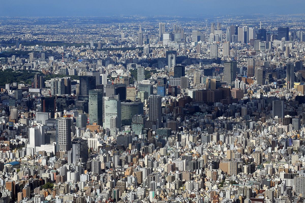 東京スカイツリーから秋葉原 御茶ノ水方面の眺め 超高層マンション 超高層ビル