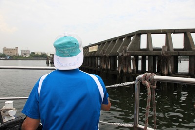 間近で見る豊洲貯木場