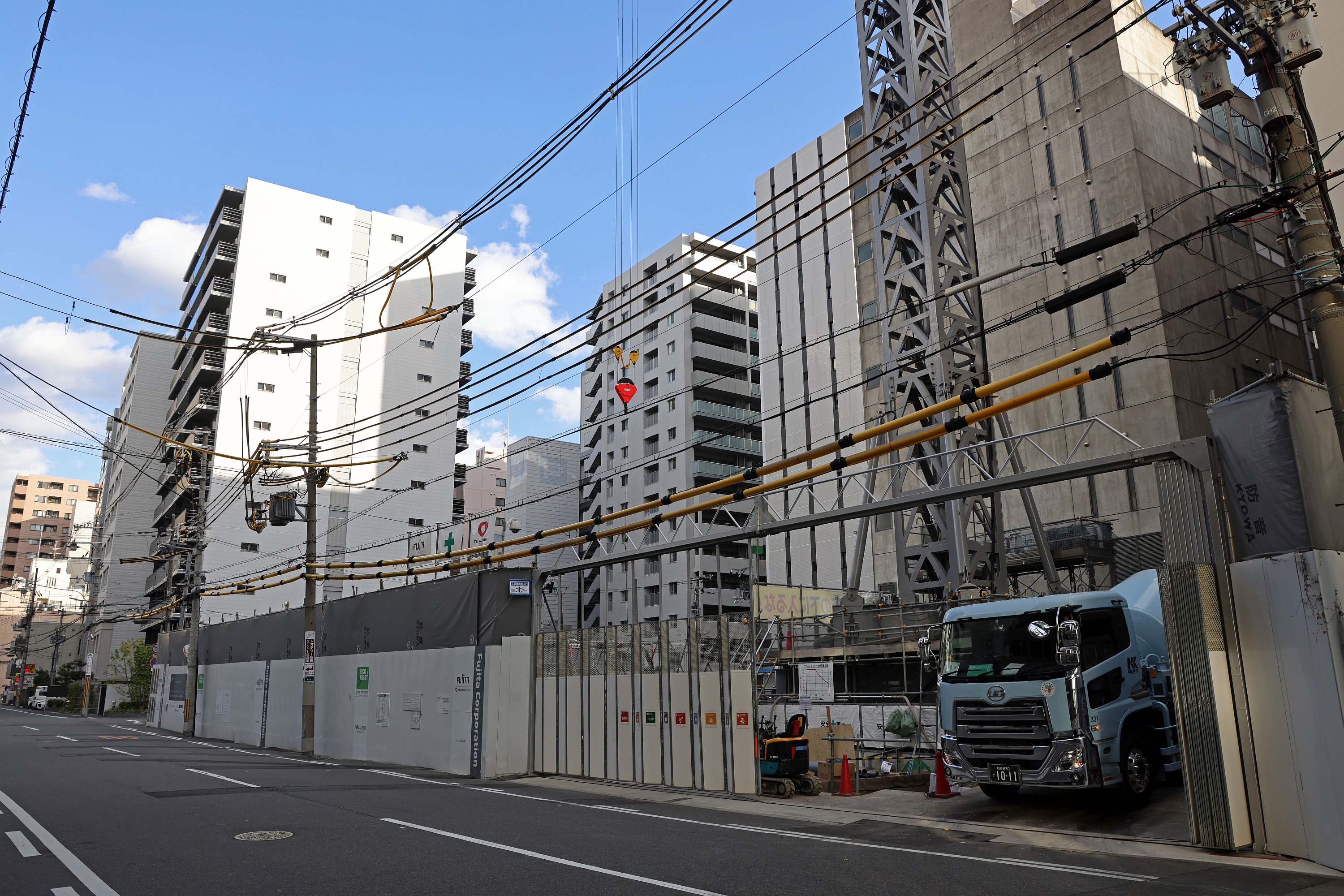 地上38階、高さ123.79m「ジオタワー新町」の建設状況！阪急阪神