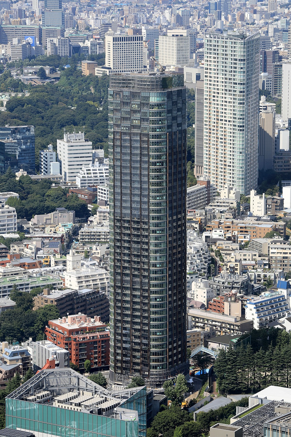 地上44階「パークコート赤坂檜町ザ タワー」の建設状況（2017.9
