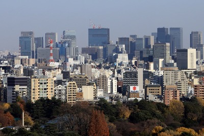 東京都庁から見た大手町・丸の内方面