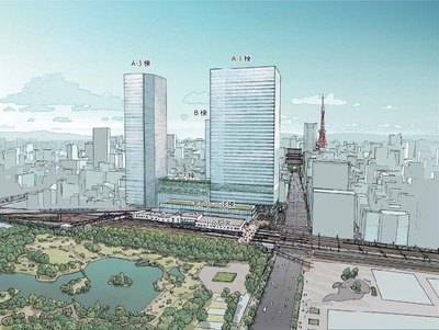 浜松町西地区再開発事業の完成イメージ図