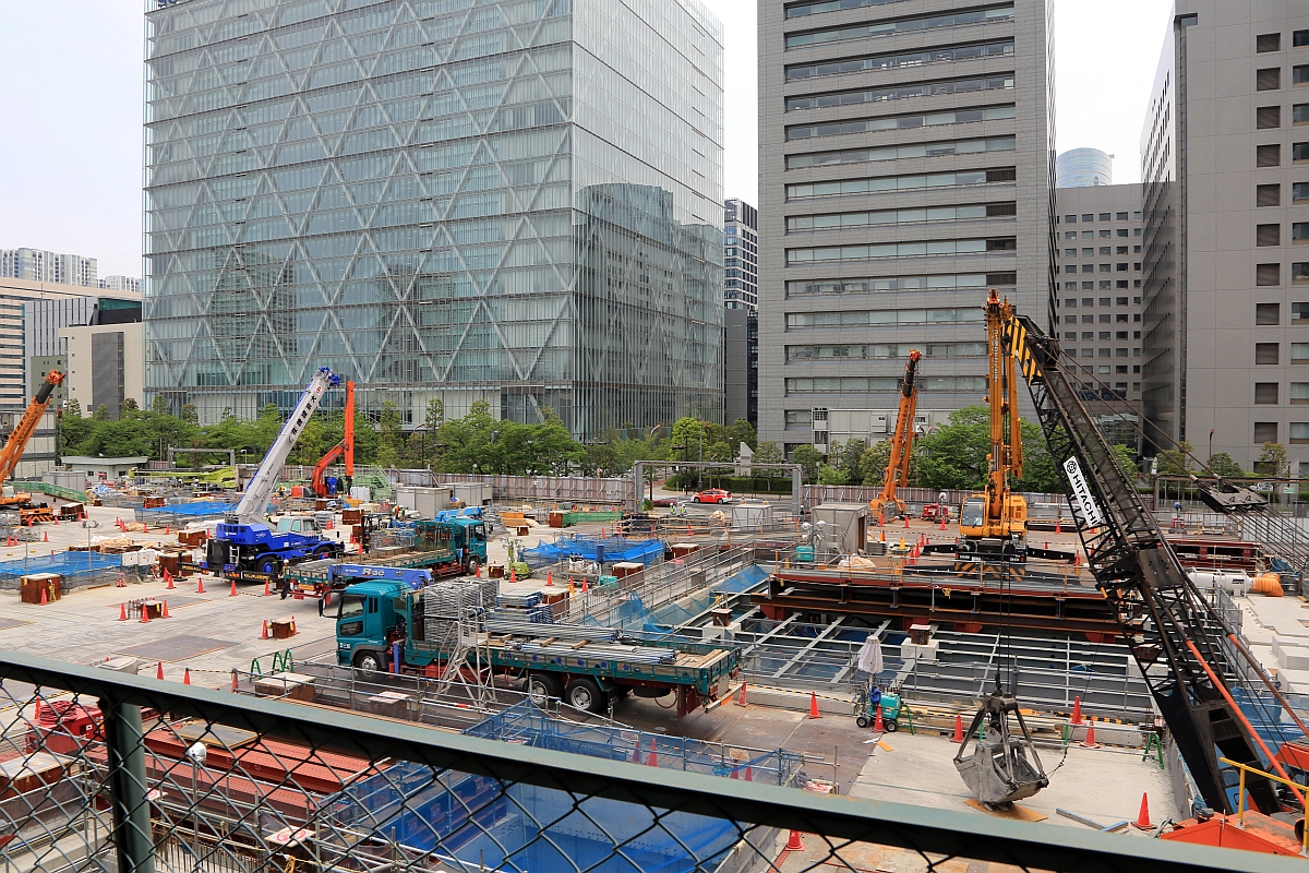 仮称 芝浦水再生センター再構築に伴う上部利用事業の建設状況 13年4月 超高層マンション 超高層ビル 仮称 芝浦水再生センター再構築に伴う上部利用事業の建設状況 13年4月 超高層マンション 超高層ビル
