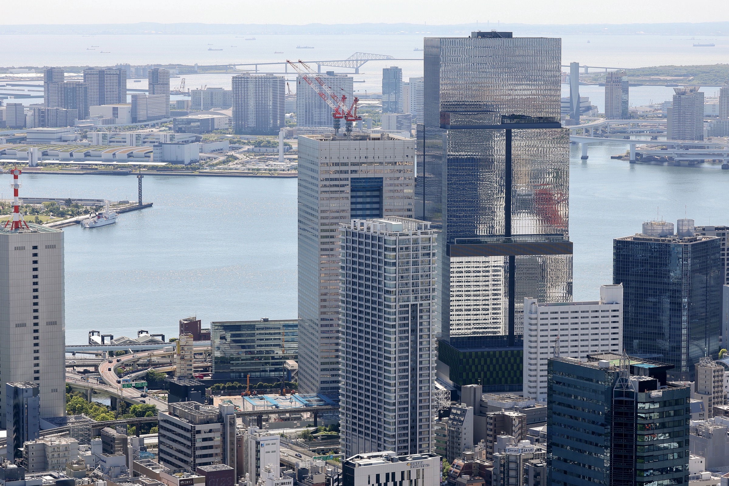 高さ約166m「浜松町ビルディング（東芝ビルディング）」の解体状況