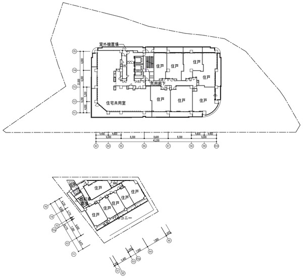 石神井公園駅南口西地区第一種市街地再開発事業 6階平面図
