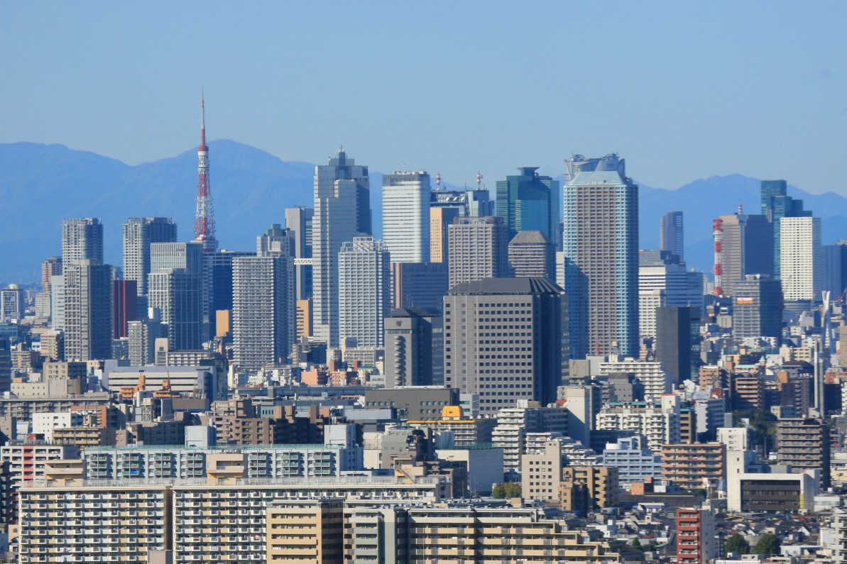 船堀から東京超高層ビル群 超高層マンション 超高層ビル