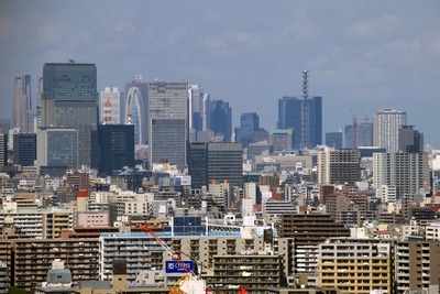 船堀から見た大手町方面の眺め