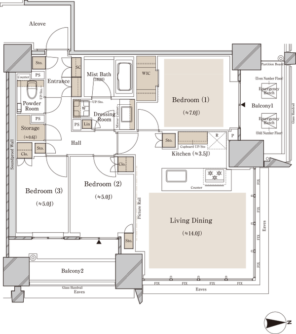 ブランズタワー大崎 S-80Mタイプ