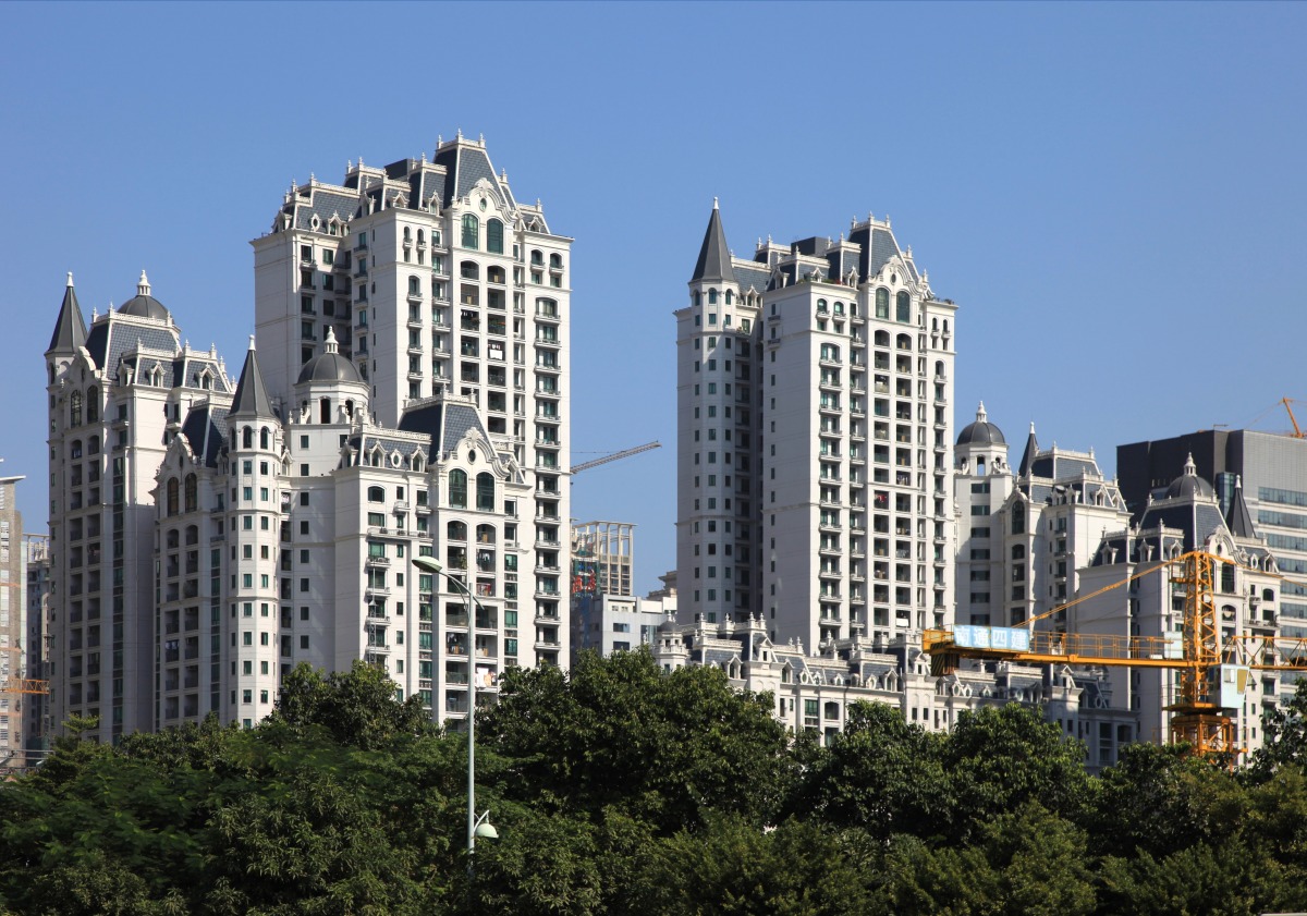 中国広州市のお城のようなマンション 超高層マンション 超高層ビル