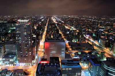JRタワーから北口方面の夜景