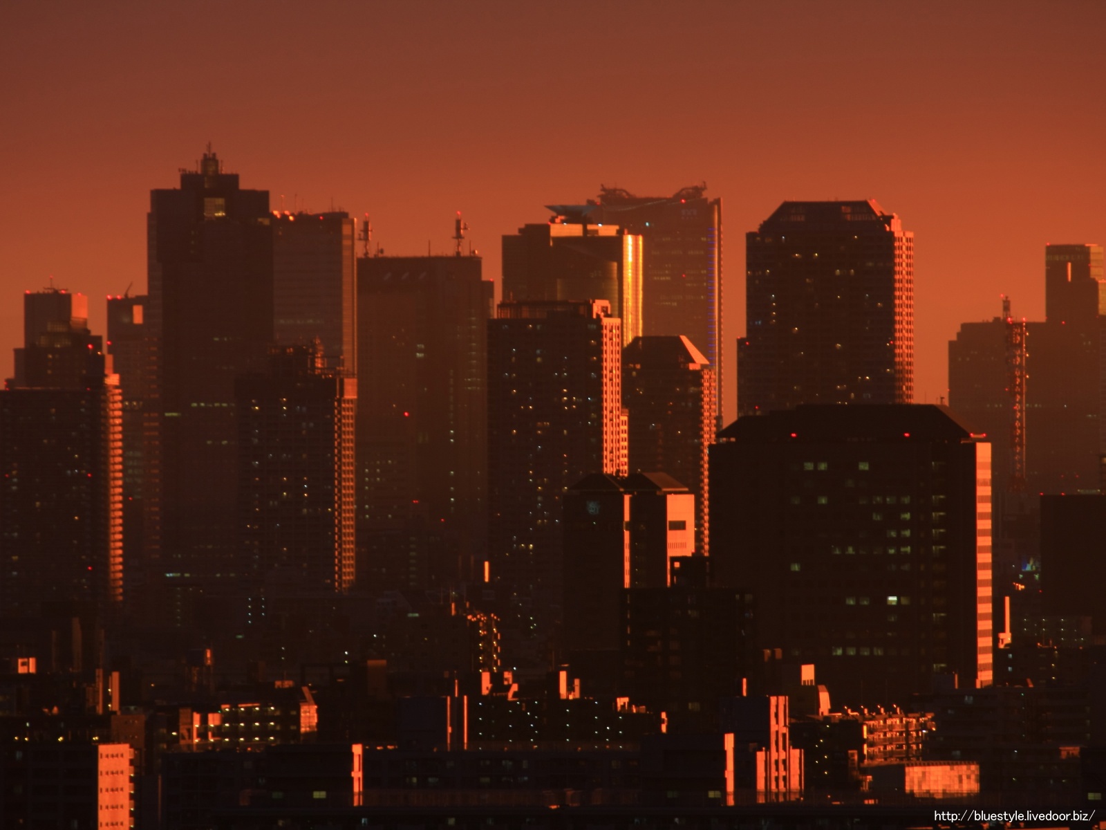 壁紙 東京夕景 超高層マンション 超高層ビル