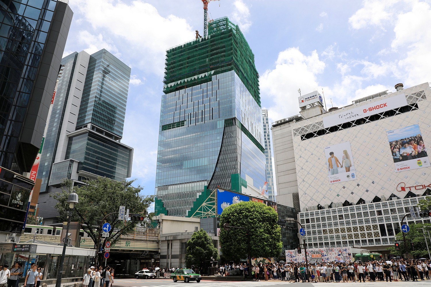 高さ約230m「渋谷スクランブルスクエア」の建設状況（2018.7.8