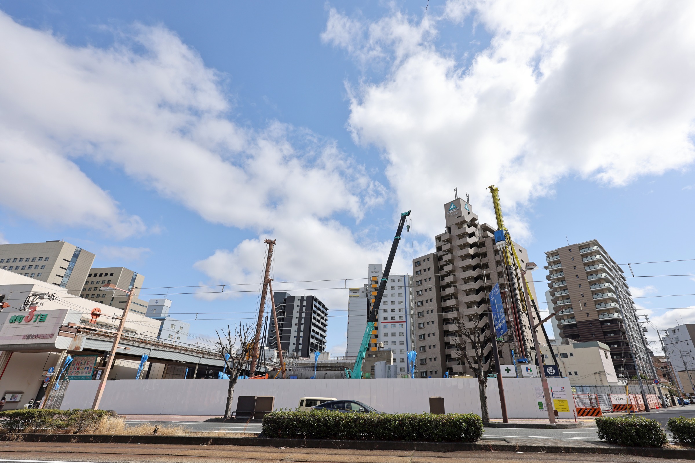 地上24階「岡山市表町三丁目15番地区第一種市街地再開発事業」の建設