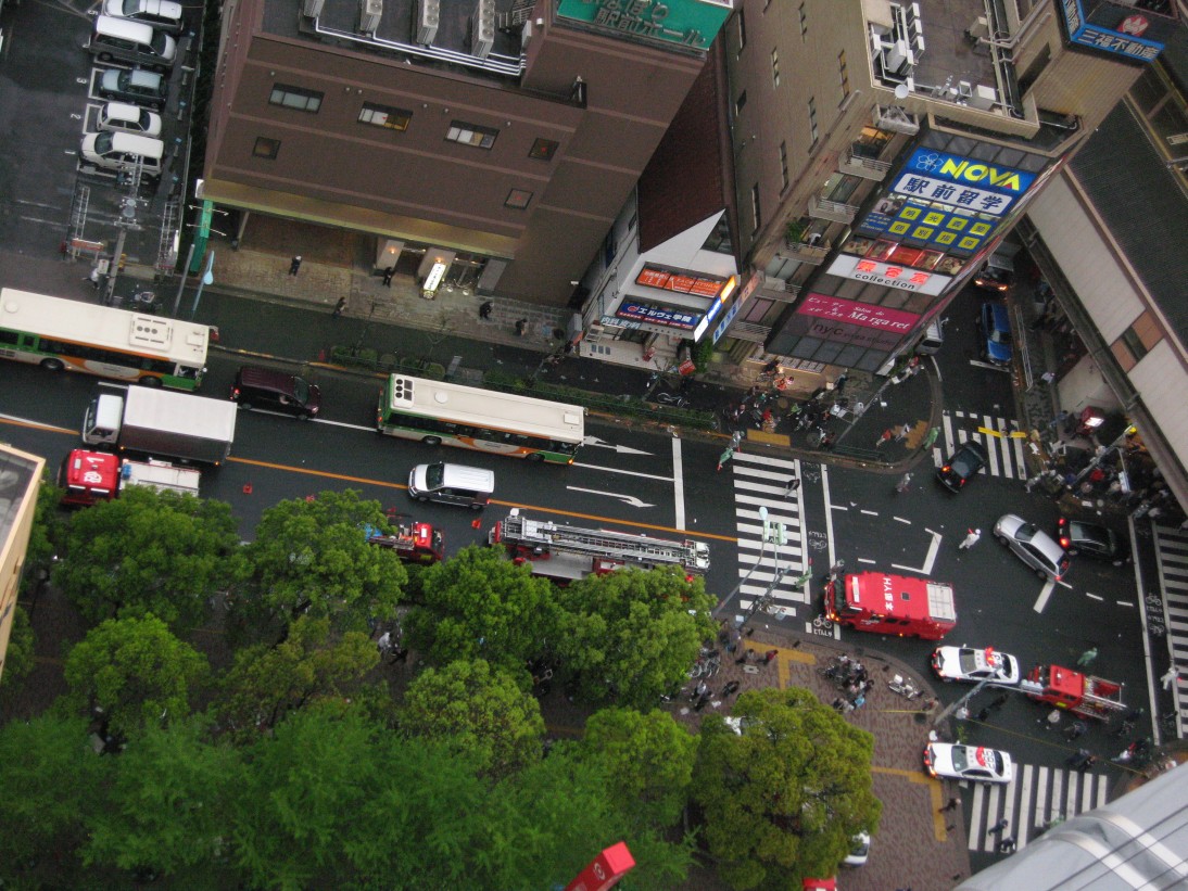 トキビルの足場が 超高層マンション 超高層ビル