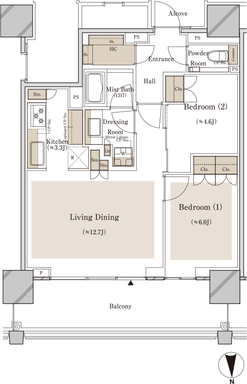 ブランズタワー大崎 S-61Oタイプ