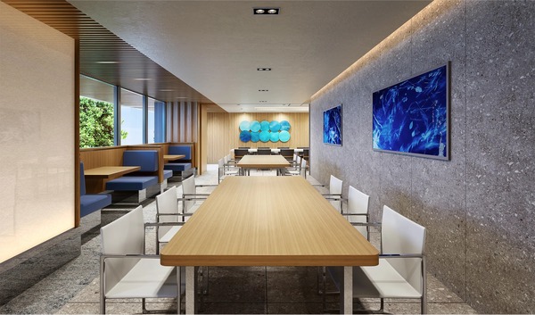 ブリリアタワー浅草柳橋 ワークラウンジ & カンファレンスルーム完成予想CG