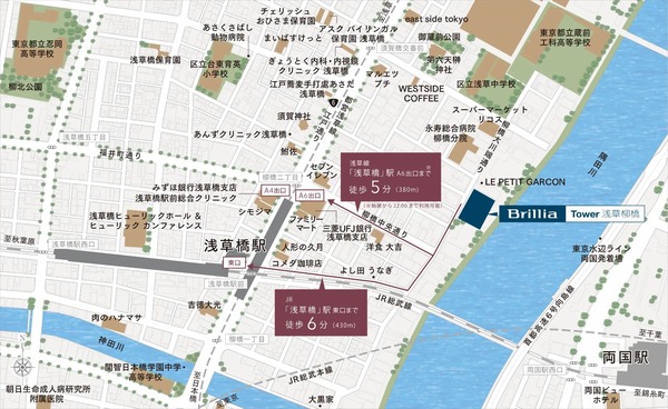 ブリリアタワー浅草柳橋 位置図
