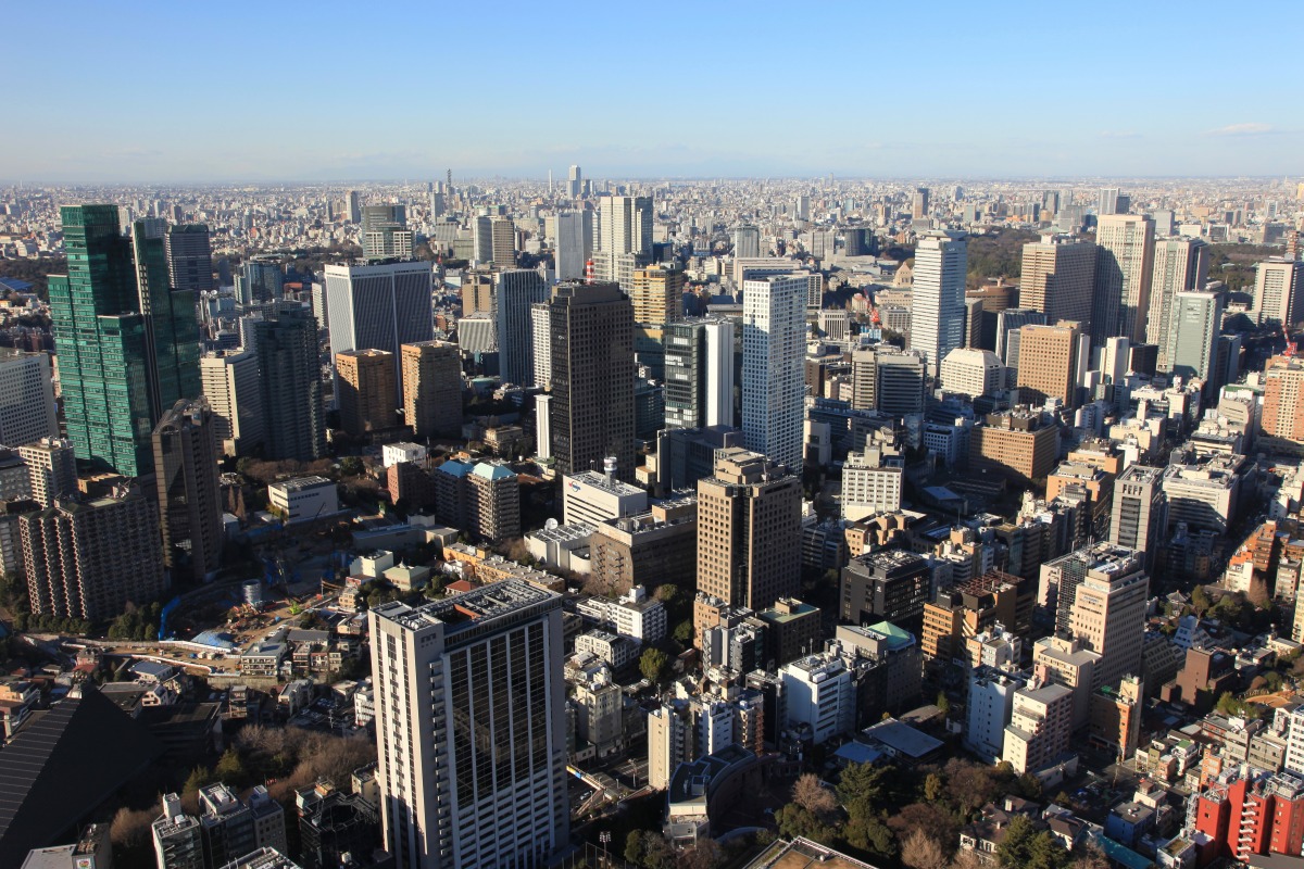東京タワーから東京超高層ビル群 超高層マンション 超高層ビル