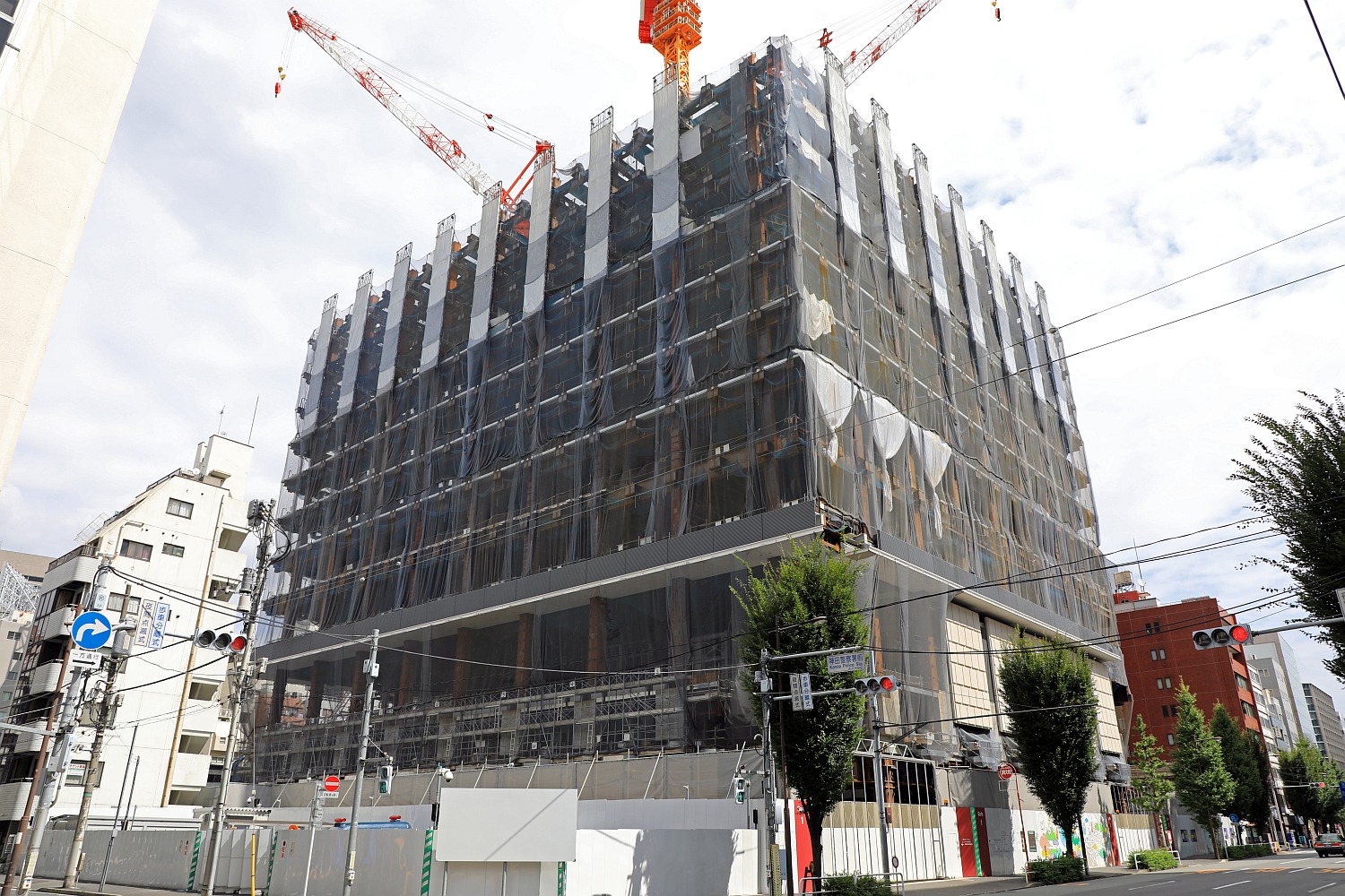 高さ約121m「(仮称)神田錦町二丁目計画」の建設状況（2018.9.23