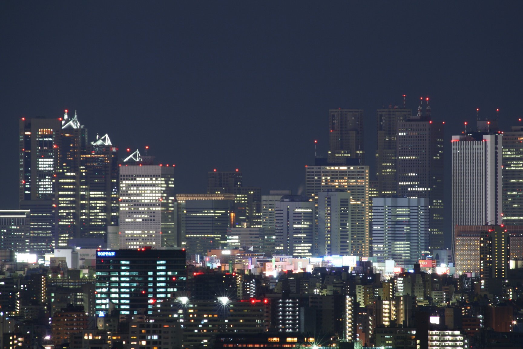 久しぶりに夜景 超高層マンション 超高層ビル