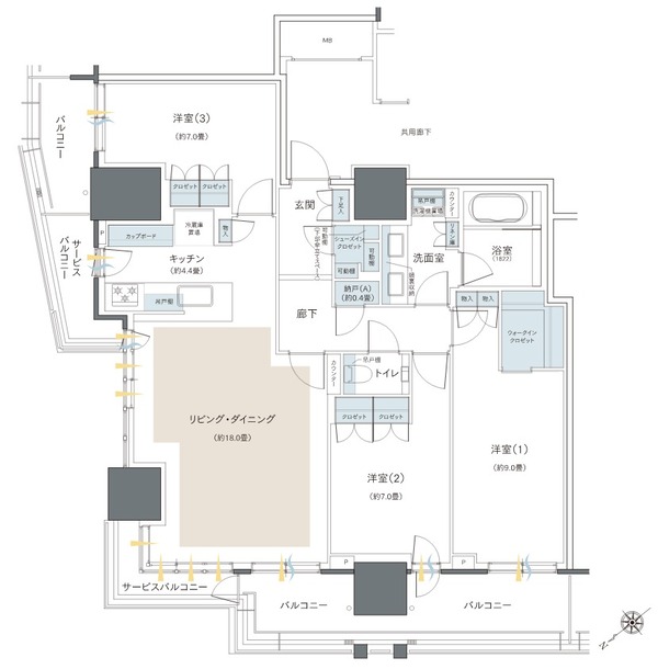 ブリリアタワー浅草柳橋 P-104Aタイプ