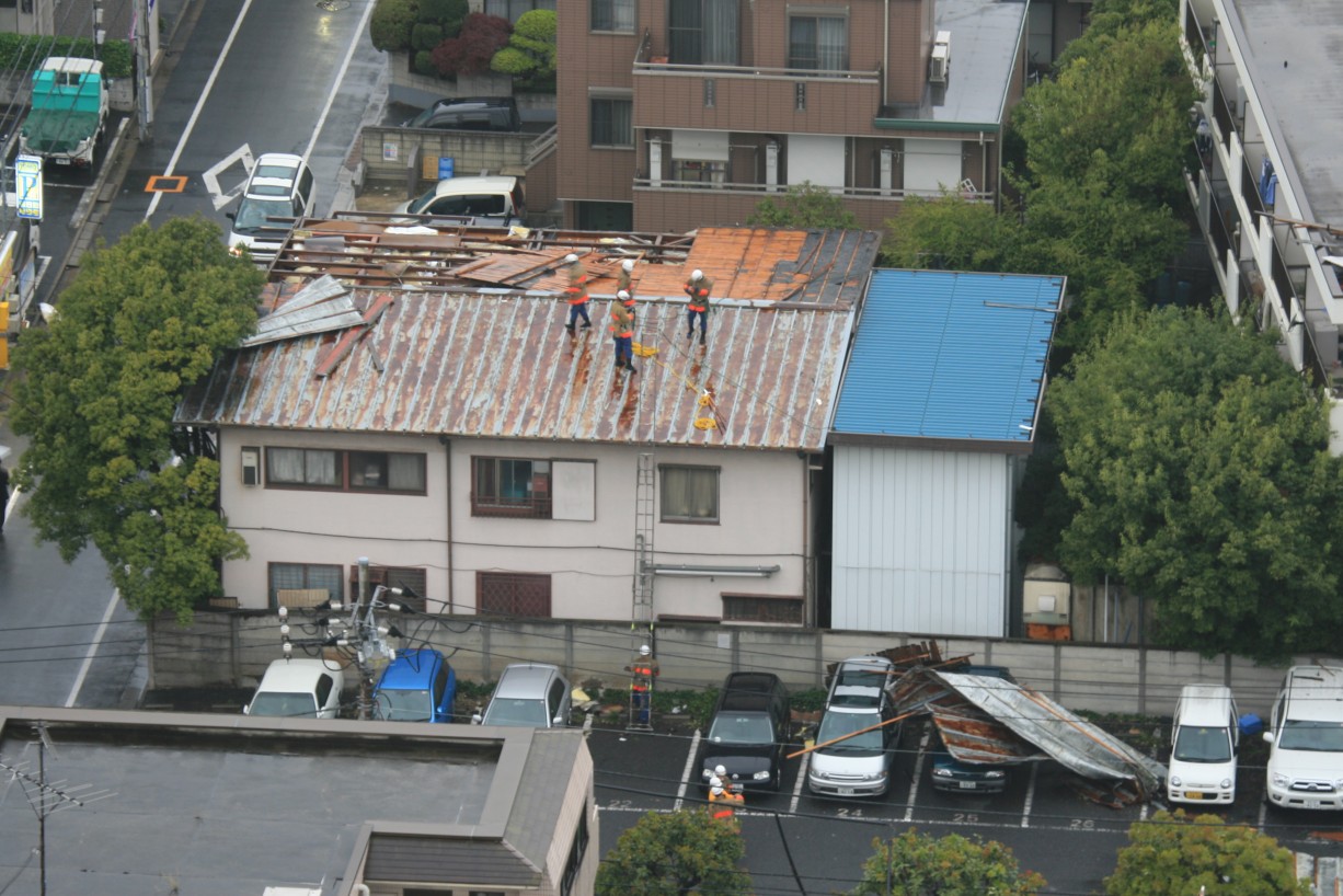 トキビルの足場が 超高層マンション 超高層ビル