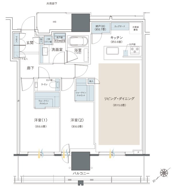 ブリリアタワー浅草柳橋 P-72Bタイプ