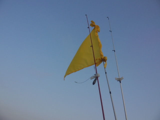 ボート釣りを安全にするための旗を嫁に作ってもらう 休日は若狭湾でボート釣り 2ndステージse