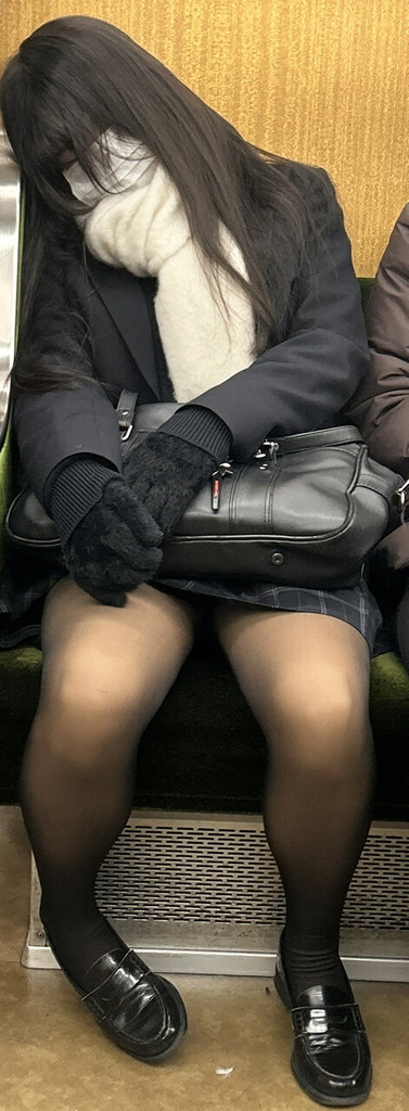 黒タイツJK4