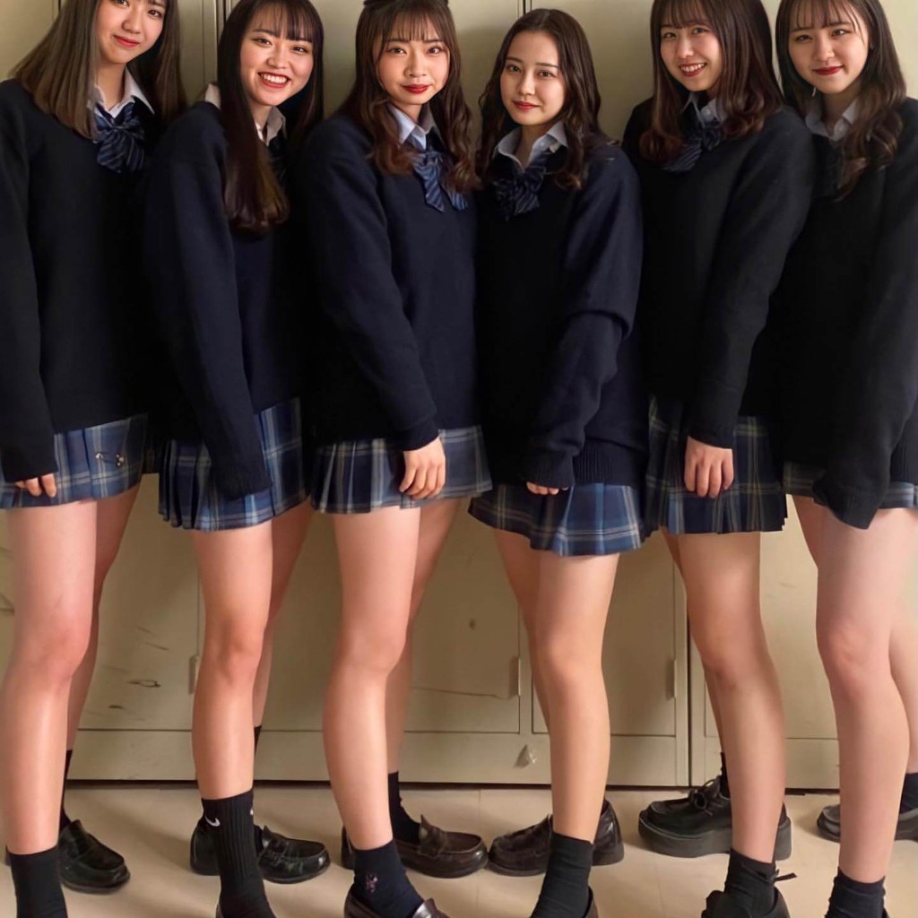 女子高生の集合写真は高確率で中央にかわいい子がいる説