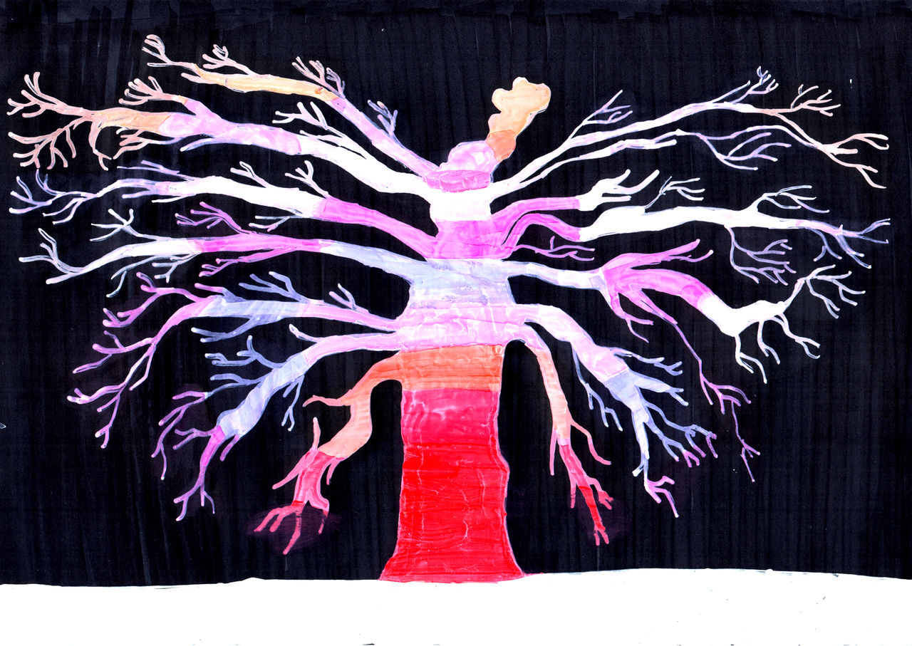 モンド今日の絵 18 4 14 ふしぎな木 モンド今日の絵