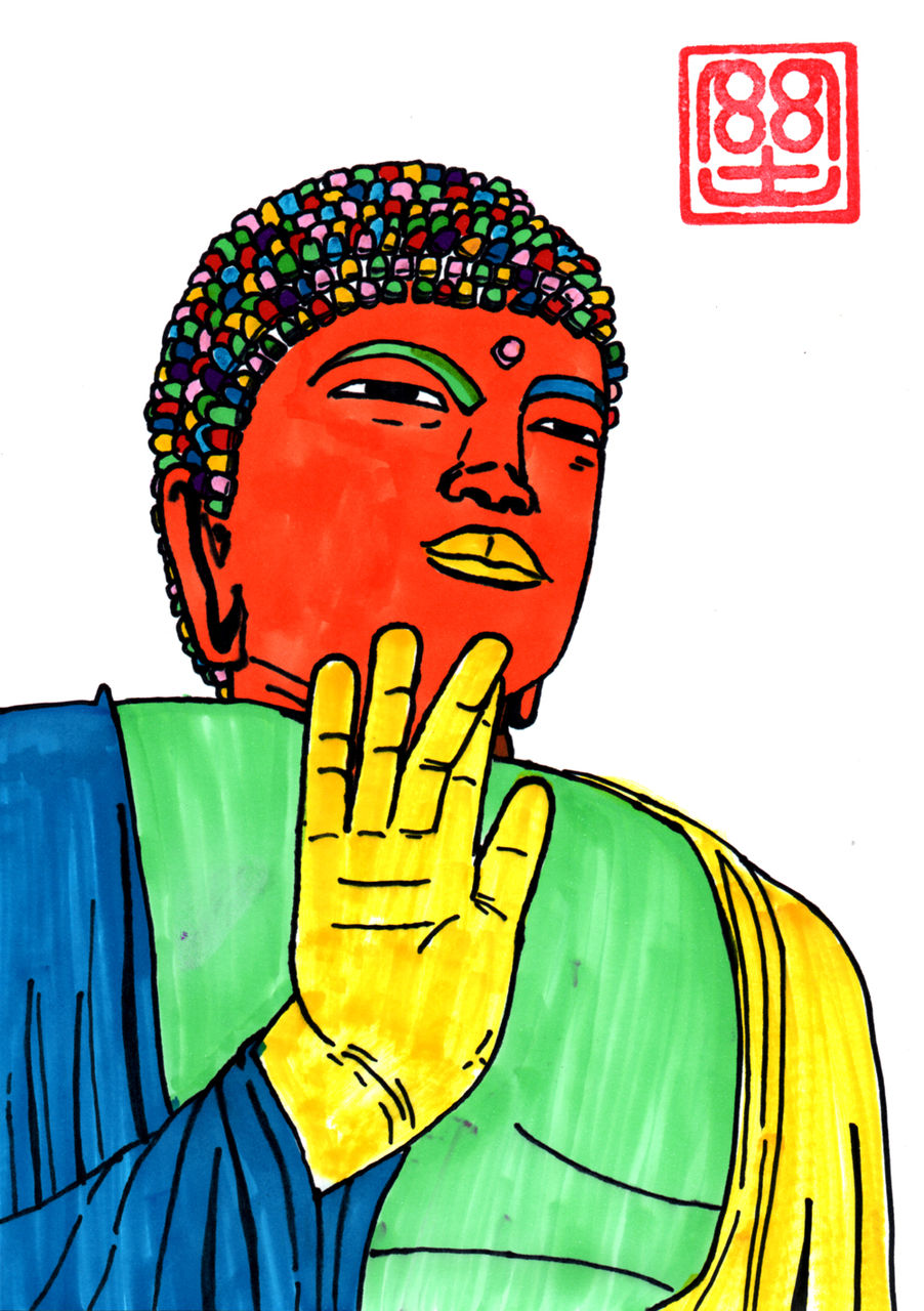 モンド今日の絵 17 5 30 カラフル大仏 モンド今日の絵 モンド今日の絵 17 5 30 カラフル大仏 モンド今日の絵