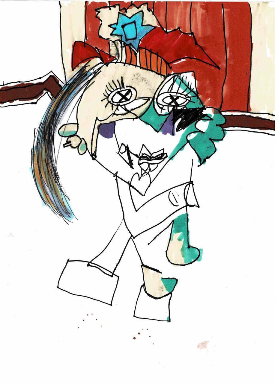 ピカソ 泣く女 を描く モンド今日の絵