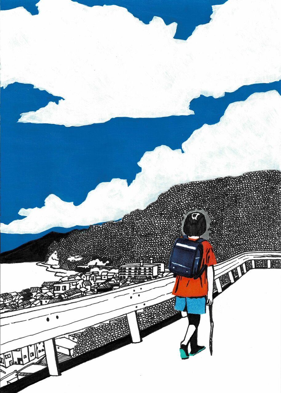 奥村門土 22年6月の作品 こちらあみ子 イラスト モンド今日の絵