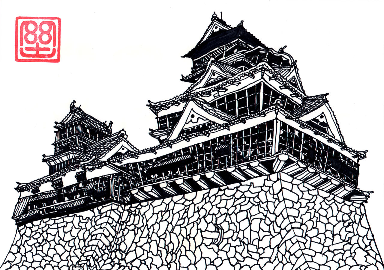 184) 切り絵ギャラリー（シンボル編） : 熊本県立第二高等学校