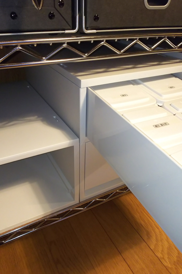 無印ポリプロピレンケースを連結してお悩み解消 Bon Bonsai