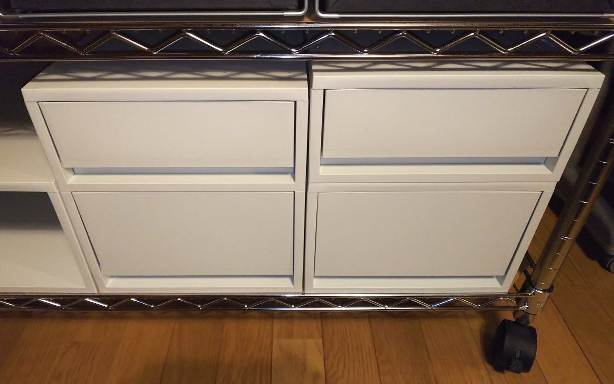 無印ポリプロピレンケースを連結してお悩み解消 Bon Bonsai